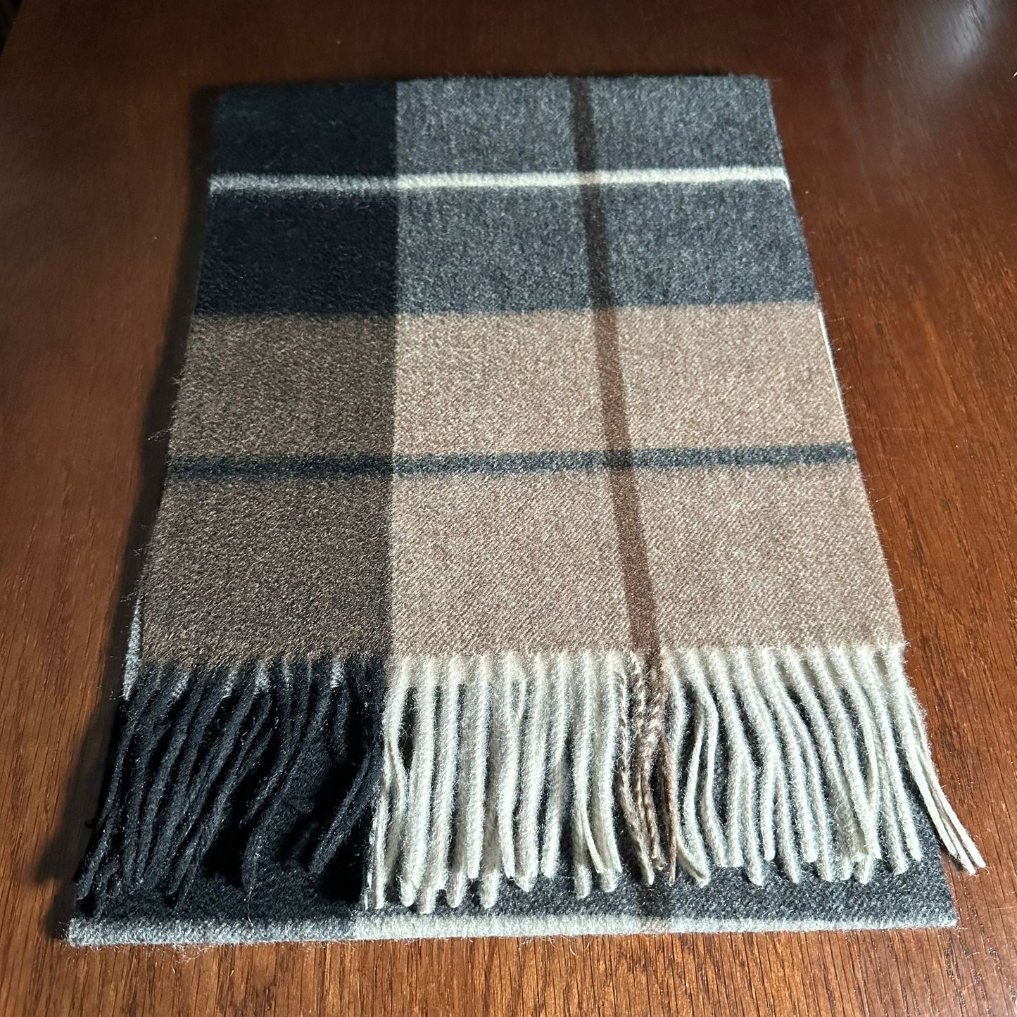 Brown Plaid - Cashmere Scarf