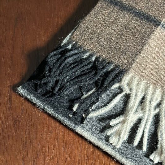 Brown Plaid - Cashmere Scarf