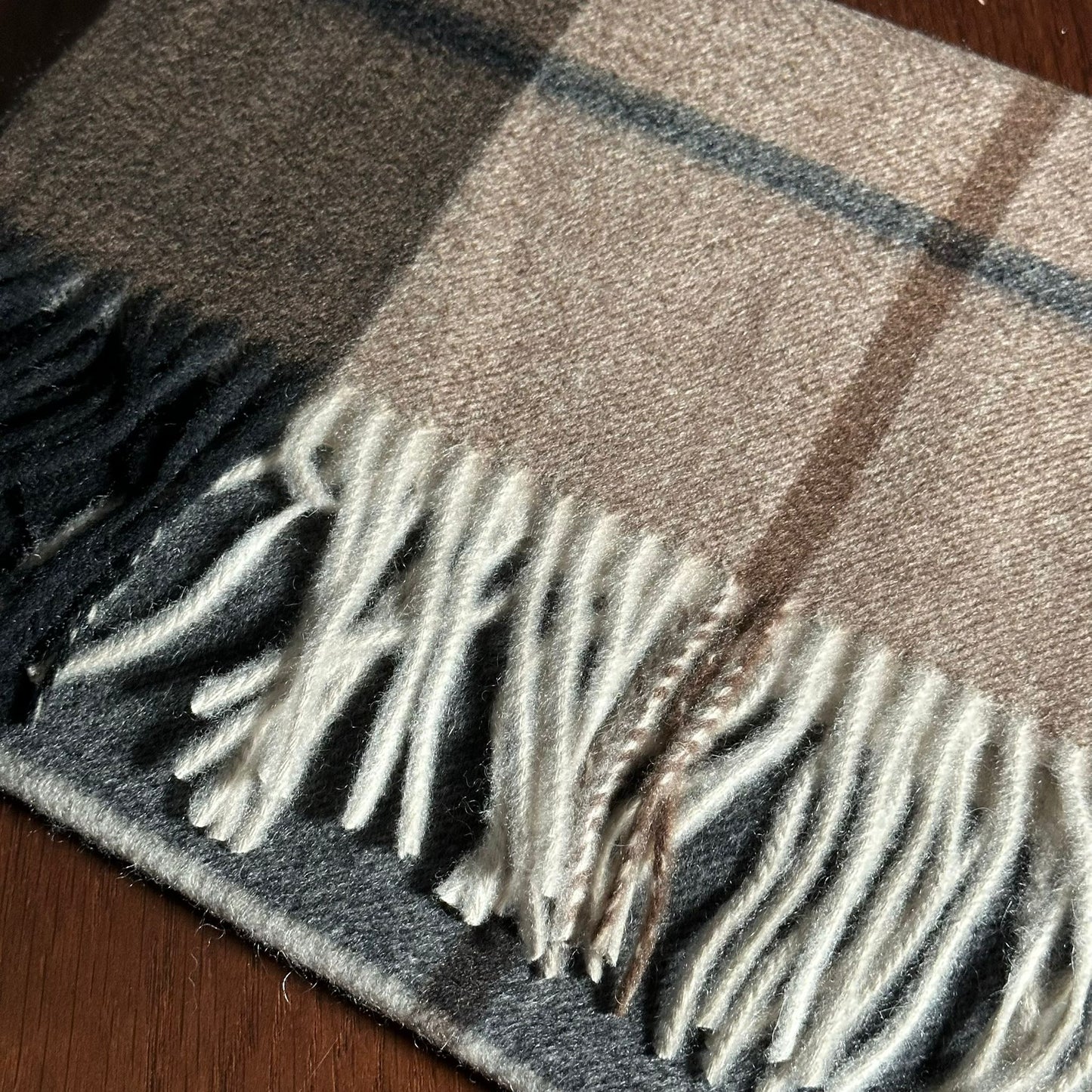 Brown Plaid - Cashmere Scarf