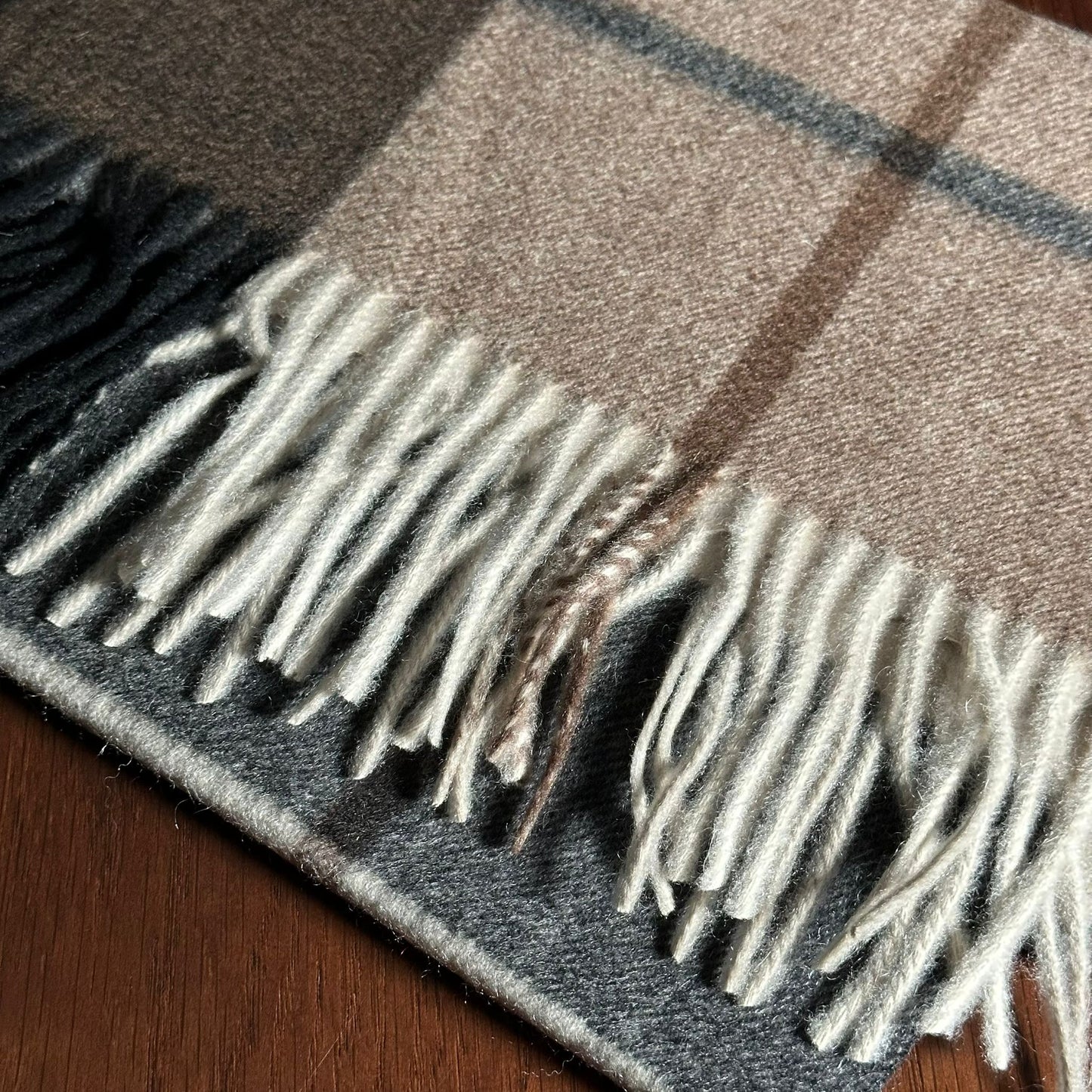 Brown Plaid - Cashmere Scarf