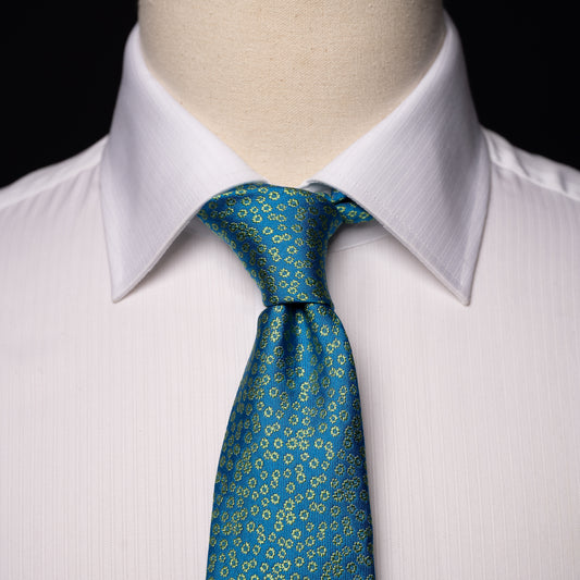 Floral Teal Tie