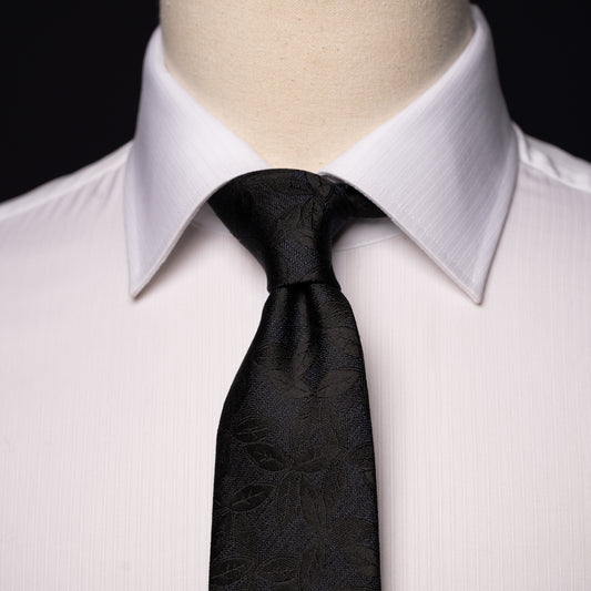 Romance Black Floral Tie